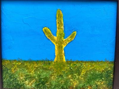 Framed Original Art of Cactus