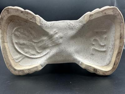 Large Vintage Brush Pottery Gladiola Fan Vase