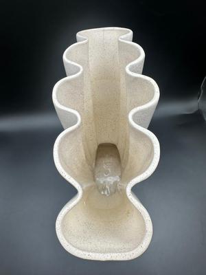 Large Vintage Brush Pottery Gladiola Fan Vase