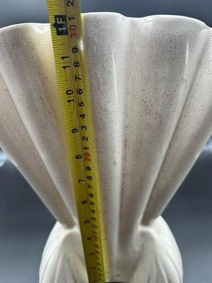 Large Vintage Brush Pottery Gladiola Fan Vase