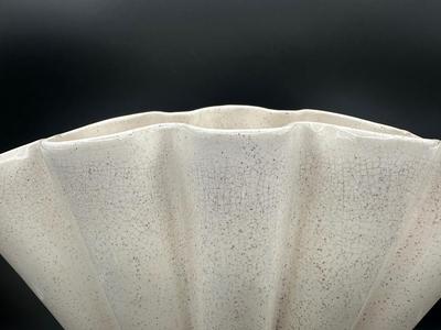 Large Vintage Brush Pottery Gladiola Fan Vase