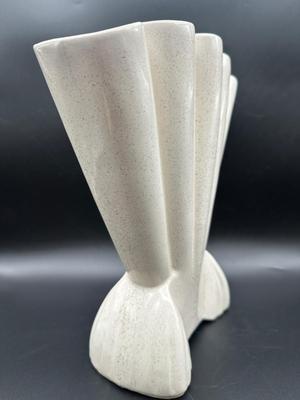 Large Vintage Brush Pottery Gladiola Fan Vase