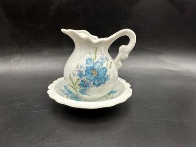 Vintage Inarco Cornflower Pitcher and Basin