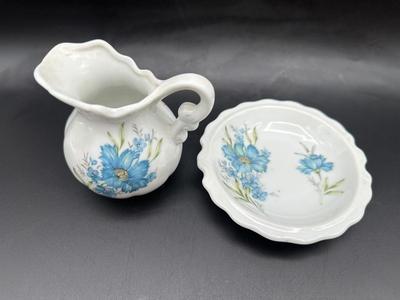 Vintage Inarco Cornflower Pitcher and Basin