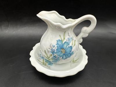 Vintage Inarco Cornflower Pitcher and Basin