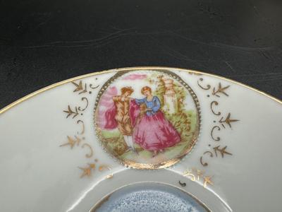 Japan Hand Painted Porcelain Demitasse Cup & Saucer Set