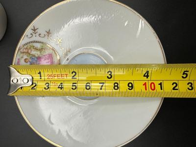 Japan Hand Painted Porcelain Demitasse Cup & Saucer Set