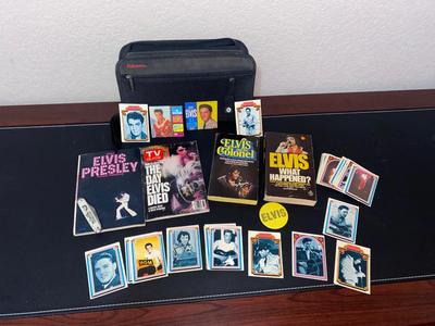 ELVIS PRESLEY TRADING CARDS, POCKET KNIFE, TV GUIDE, NOVELS AND MORE