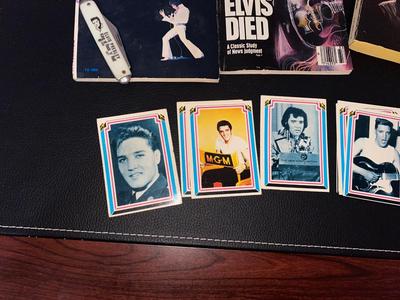 ELVIS PRESLEY TRADING CARDS, POCKET KNIFE, TV GUIDE, NOVELS AND MORE
