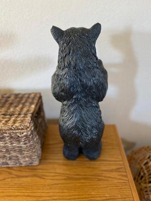 CHARMIN BATH TISSUE BEAR AND HINGED WICKER BOX