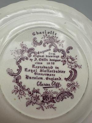 Charlotte Clarice Cliff Lavender Soup Bowls Royal Staffordshire