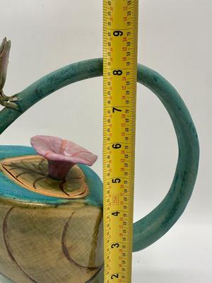 Handmade Ceramic Teapot, Stamped