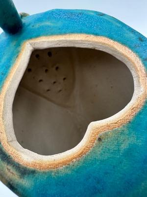 Handmade Ceramic Teapot, Stamped