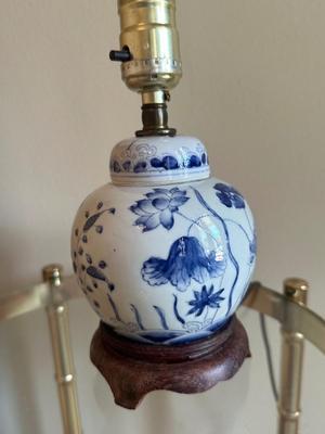 Chinese Blue and White Ginger Jar Mini Lamp