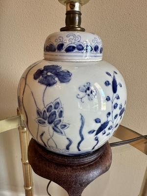 Chinese Blue and White Ginger Jar Mini Lamp