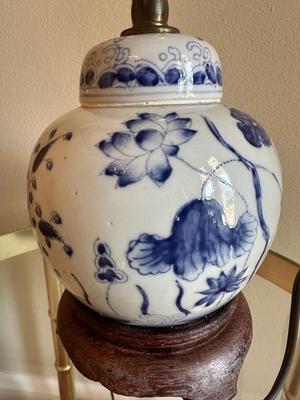 Chinese Blue and White Ginger Jar Mini Lamp