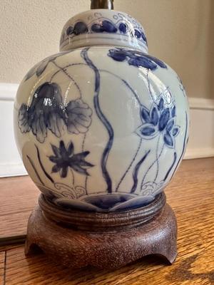 Chinese Blue and White Ginger Jar Mini Lamp