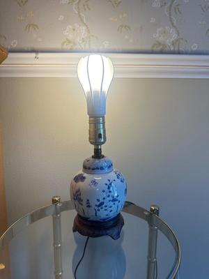 Chinese Blue and White Ginger Jar Mini Lamp