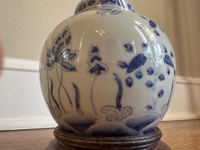 Chinese Blue and White Ginger Jar Mini Lamp