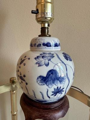 Chinese Blue and White Ginger Jar Mini Lamp