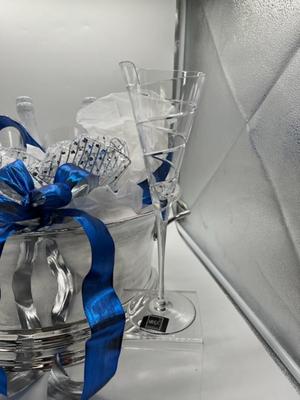 Beverage Chiller and Mikasa Fluted Stems