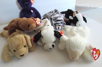 Lot of 7 Older Beanie Babies