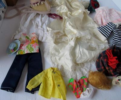 Large Lot Vintage Doll Clothes, Some Barbie