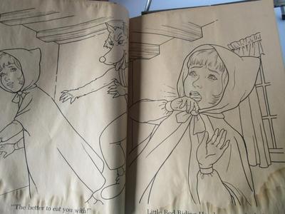 Vintage Kids Coloring Books, Newer Fun Pads, Huge Red Riding Coloring Book, More