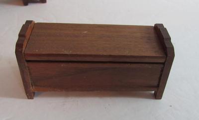 Older Wood Doll House Furniture, Storm Becker Playthings & Large Floor Rug
