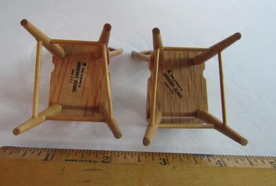 Vintage Doll House Furniture and Wired Fireplace and Lamp