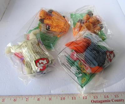 4 Sealed Older McDonalds Toy Beanies