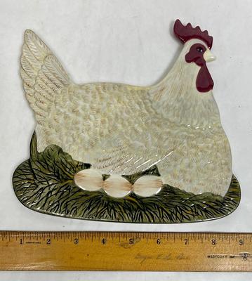 Warren Kimble Porcelain Chicken Wall Art