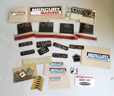Lot of Vintage Mercury Marine Advertising Decals
