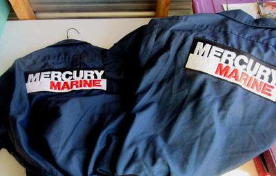 3 Vintage Mercury Marine Work Shirts