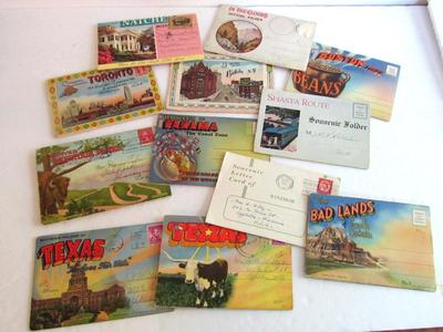 Vintage Travel Post Card Booklet Lot