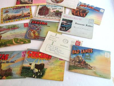 Vintage Travel Post Card Booklet Lot