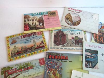 Vintage Travel Post Card Booklet Lot