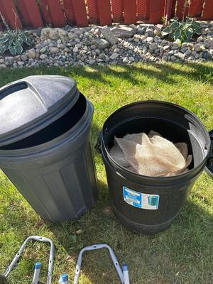Two storage bins