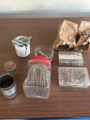 Nails screws and washers