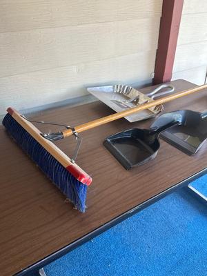 Broom and dust pans