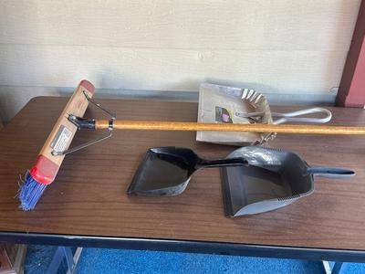 Broom and dust pans