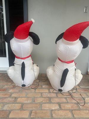 Two 3.5 ft Inflatable Air-blown Puppies (2)