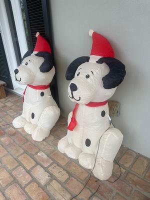Two 3.5 ft Inflatable Air-blown Puppies (2)