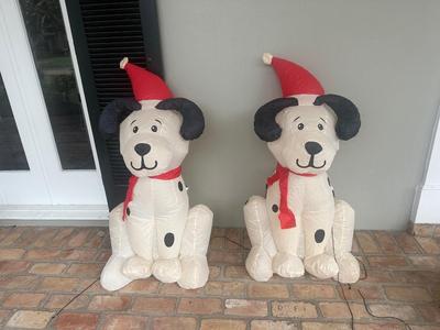 Two 3.5 ft Inflatable Air-blown Puppies (2)