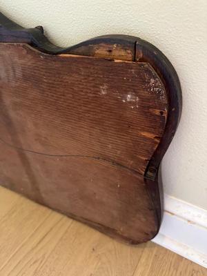 Antique Oak Wood Mirror