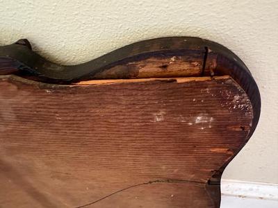 Antique Oak Wood Mirror