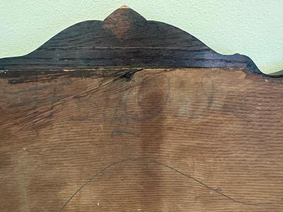 Antique Oak Wood Mirror