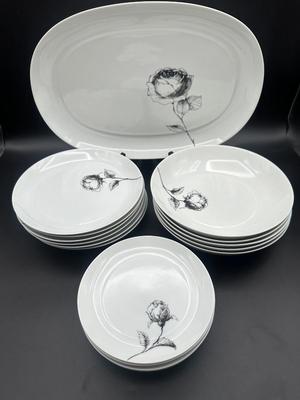 Rosa by Block Bidasoa Spain - Espana Black Rose (19) Piece Set
