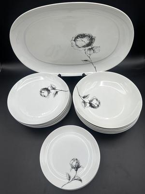 Rosa by Block Bidasoa Spain - Espana Black Rose (19) Piece Set