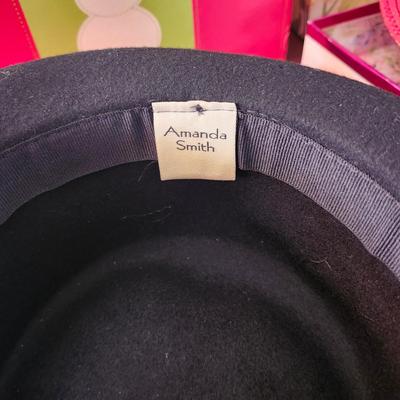 Amanda Smith Black Pillbox Hat